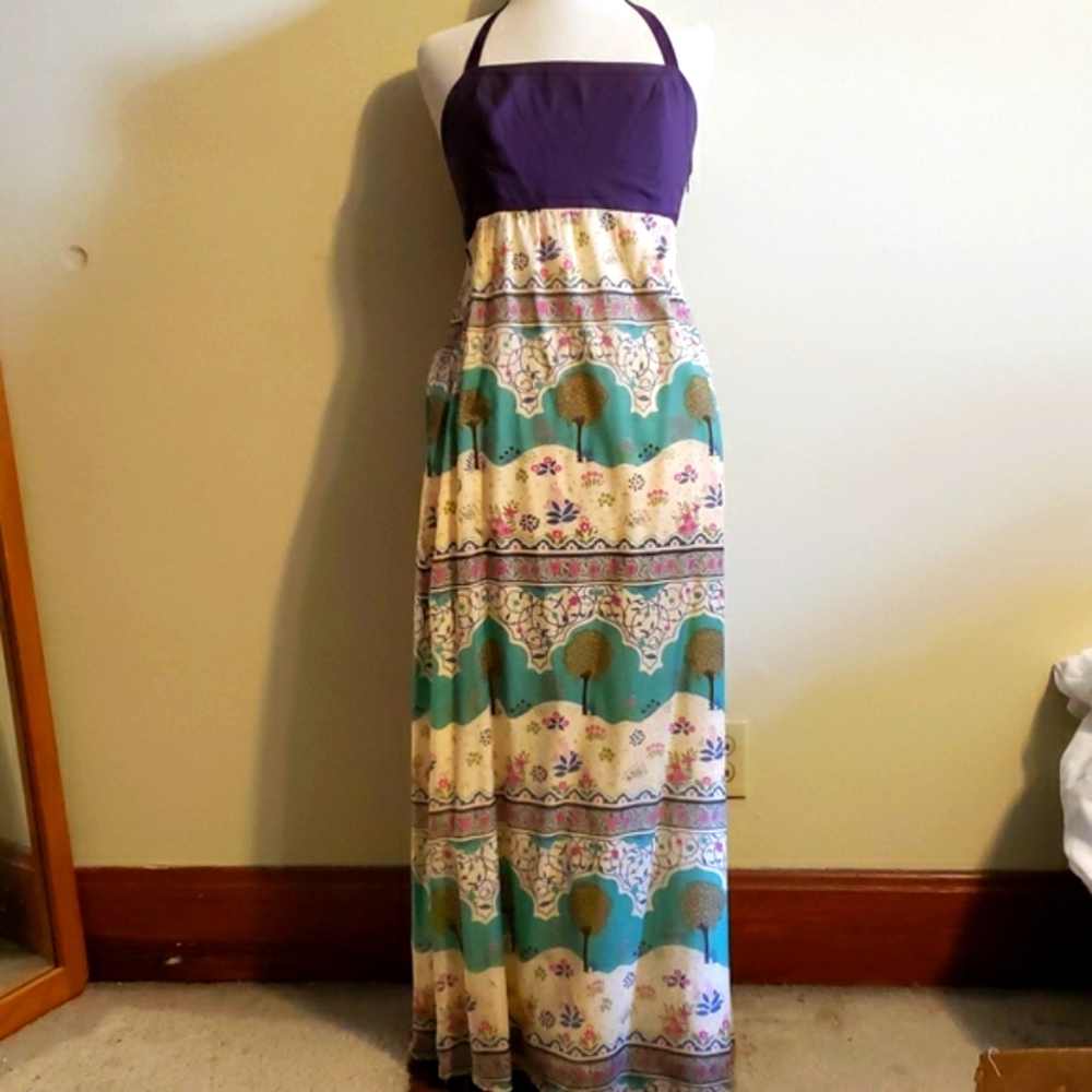 Halter maxi dress.